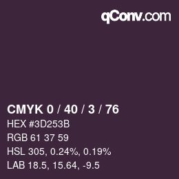 Color code: CMYK 0 / 40 / 3 / 76 | qconv.com