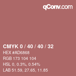 Color code: CMYK 0 / 40 / 40 / 32 | qconv.com