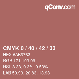 Color code: CMYK 0 / 40 / 42 / 33 | qconv.com