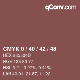 Color code: CMYK 0 / 40 / 42 / 48 | qconv.com