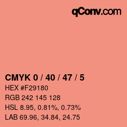 Color code: CMYK 0 / 40 / 47 / 5 | qconv.com