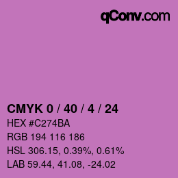 颜色代码: CMYK 0 / 40 / 4 / 24 | qconv.com