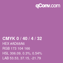 Color code: CMYK 0 / 40 / 4 / 32 | qconv.com