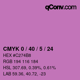颜色代码: CMYK 0 / 40 / 5 / 24 | qconv.com