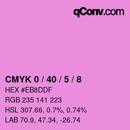 Color code: CMYK 0 / 40 / 5 / 8 | qconv.com