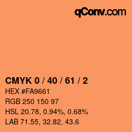 Color code: CMYK 0 / 40 / 61 / 2 | qconv.com