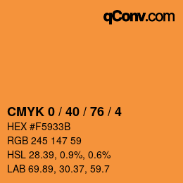 Color code: CMYK 0 / 40 / 76 / 4 | qconv.com