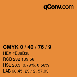 Color code: CMYK 0 / 40 / 76 / 9 | qconv.com