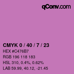 颜色代码: CMYK 0 / 40 / 7 / 23 | qconv.com