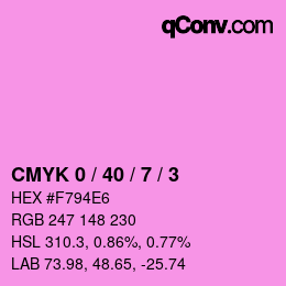颜色代码: CMYK 0 / 40 / 7 / 3 | qconv.com