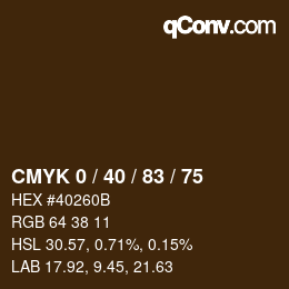 Color code: CMYK 0 / 40 / 83 / 75 | qconv.com