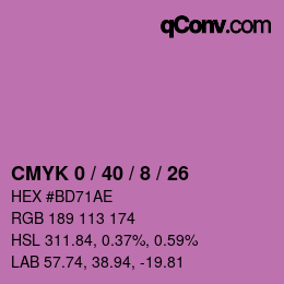 Color code: CMYK 0 / 40 / 8 / 26 | qconv.com