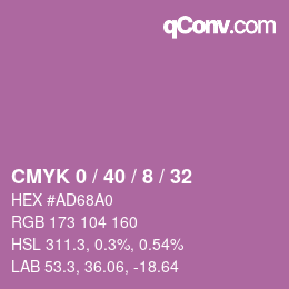颜色代码: CMYK 0 / 40 / 8 / 32 | qconv.com