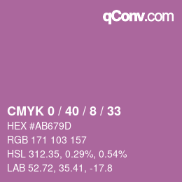 Color code: CMYK 0 / 40 / 8 / 33 | qconv.com