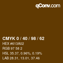 Color code: CMYK 0 / 40 / 98 / 62 | qconv.com