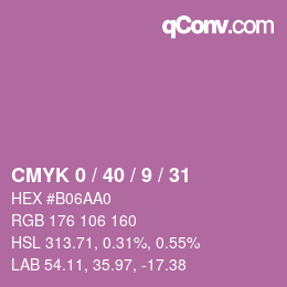 Color code: CMYK 0 / 40 / 9 / 31 | qconv.com