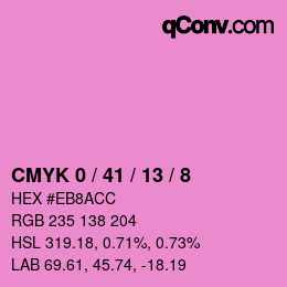 Color code: CMYK 0 / 41 / 13 / 8 | qconv.com
