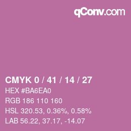 Código de color: CMYK 0 / 41 / 14 / 27 | qconv.com