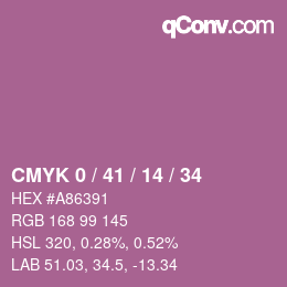 Color code: CMYK 0 / 41 / 14 / 34 | qconv.com