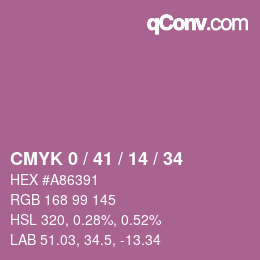 Color code: CMYK 0 / 41 / 14 / 34 | qconv.com