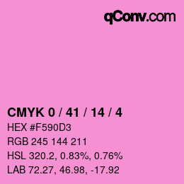 カラーコード: CMYK 0 / 41 / 14 / 4 | qconv.com