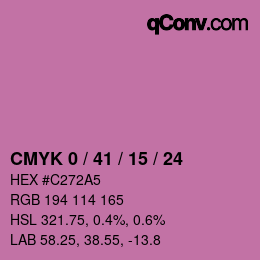 颜色代码: CMYK 0 / 41 / 15 / 24 | qconv.com
