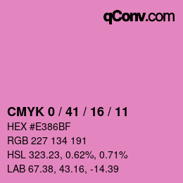 颜色代码: CMYK 0 / 41 / 16 / 11 | qconv.com