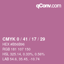 Color code: CMYK 0 / 41 / 17 / 29 | qconv.com
