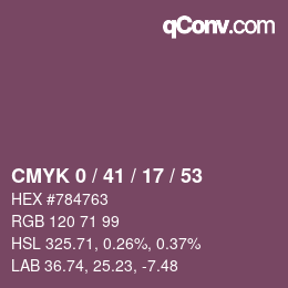 Color code: CMYK 0 / 41 / 17 / 53 | qconv.com
