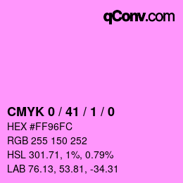 カラーコード: CMYK 0 / 41 / 1 / 0 | qconv.com