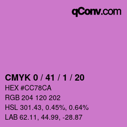 Color code: CMYK 0 / 41 / 1 / 20 | qconv.com