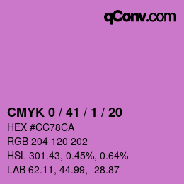 Color code: CMYK 0 / 41 / 1 / 20 | qconv.com