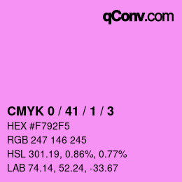 カラーコード: CMYK 0 / 41 / 1 / 3 | qconv.com