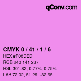 カラーコード: CMYK 0 / 41 / 1 / 6 | qconv.com