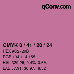 Color code: CMYK 0 / 41 / 20 / 24 | qconv.com