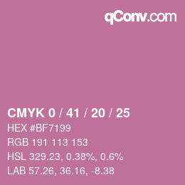 Color code: CMYK 0 / 41 / 20 / 25 | qconv.com