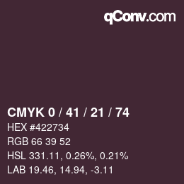 Color code: CMYK 0 / 41 / 21 / 74 | qconv.com