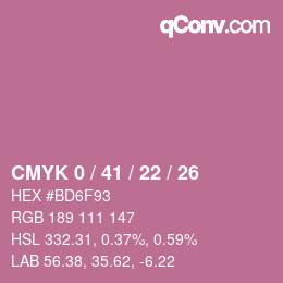 Color code: CMYK 0 / 41 / 22 / 26 | qconv.com