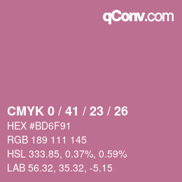 颜色代码: CMYK 0 / 41 / 23 / 26 | qconv.com