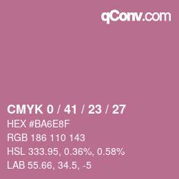 Color code: CMYK 0 / 41 / 23 / 27 | qconv.com