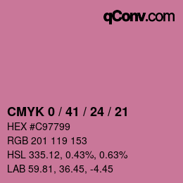 Color code: CMYK 0 / 41 / 24 / 21 | qconv.com