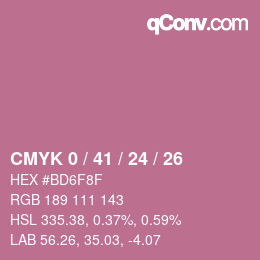 Color code: CMYK 0 / 41 / 24 / 26 | qconv.com