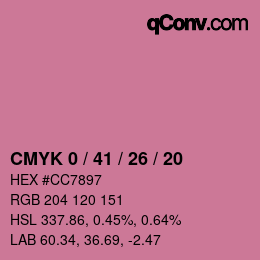 Color code: CMYK 0 / 41 / 26 / 20 | qconv.com