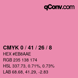Color code: CMYK 0 / 41 / 26 / 8 | qconv.com
