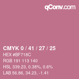 Código de color: CMYK 0 / 41 / 27 / 25 | qconv.com