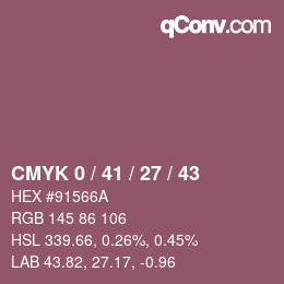 Color code: CMYK 0 / 41 / 27 / 43 | qconv.com