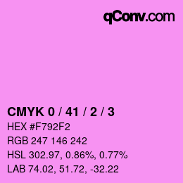 カラーコード: CMYK 0 / 41 / 2 / 3 | qconv.com