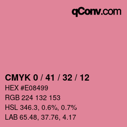 カラーコード: CMYK 0 / 41 / 32 / 12 | qconv.com