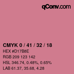 Color code: CMYK 0 / 41 / 32 / 18 | qconv.com