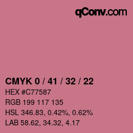 Color code: CMYK 0 / 41 / 32 / 22 | qconv.com